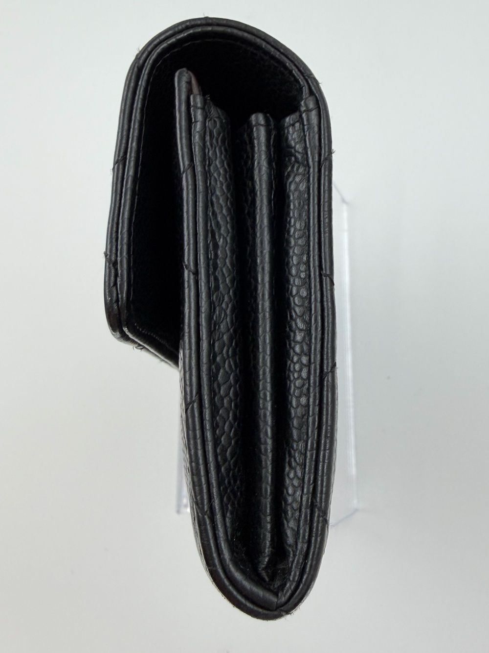 CHANEL Black Quilted Caviar Leather Wallet with Gold CC Hardware Excellent Condt - Picture 9 of 15